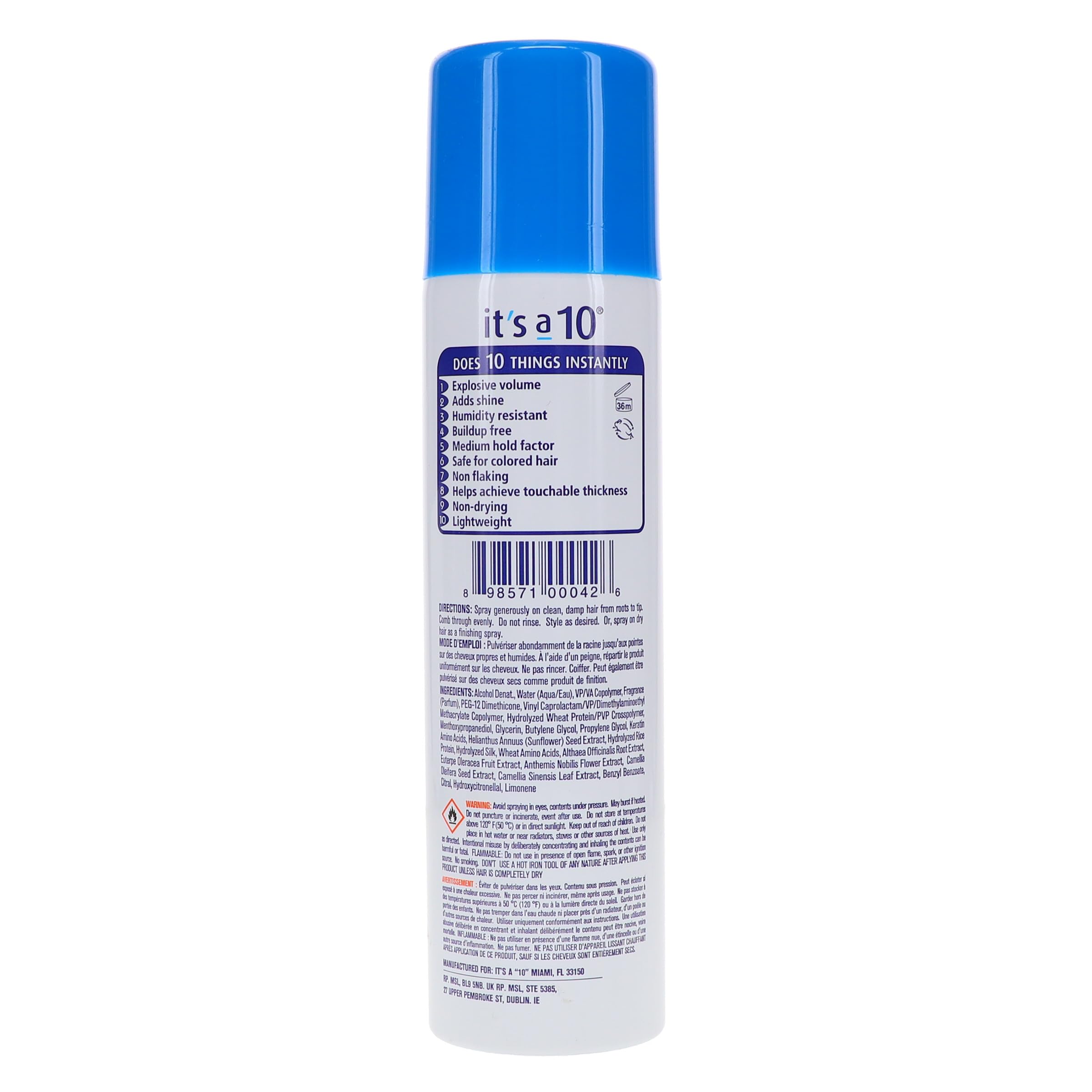 Its A 10 Miracle Blowdry Volumizer evita acumulación y mantiene el cabello limpio
