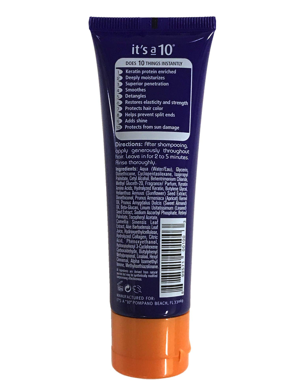 Its A 10 Miracle Deep Conditioner Plus Keratin hair application detangles and moisturizes