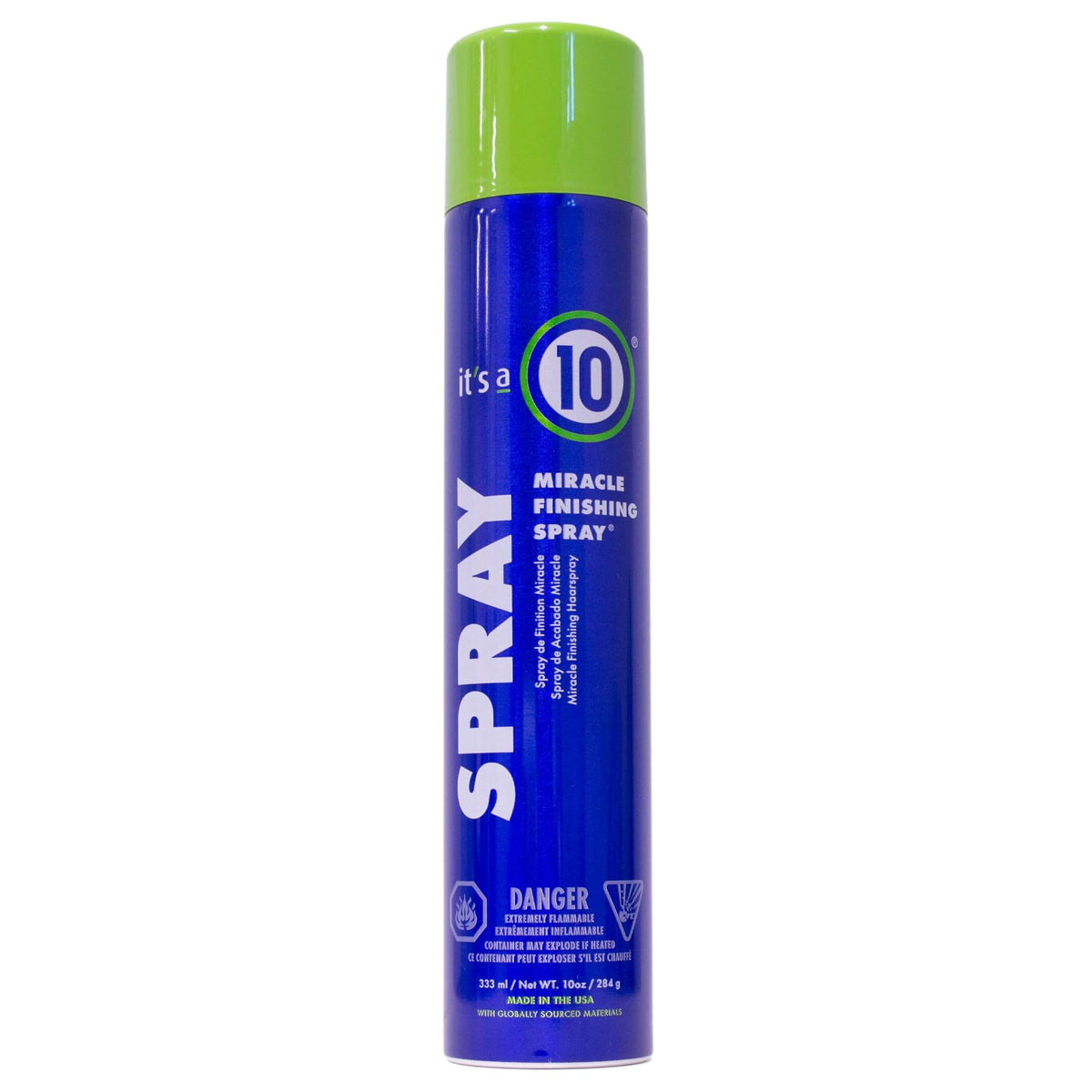 Its A 10 Haircare spray milagroso frente, aporta brillo y secado rápido.