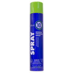 Its A 10 Haircare spray milagroso frente, aporta brillo y secado rápido.