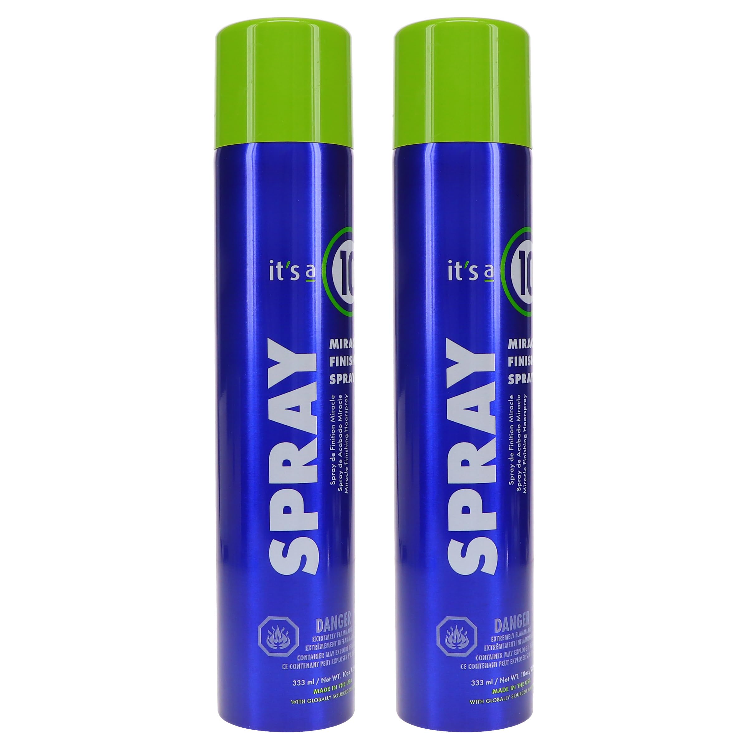 Its a 10 Miracle Finishing Spray quick-dry formula speeds styling.