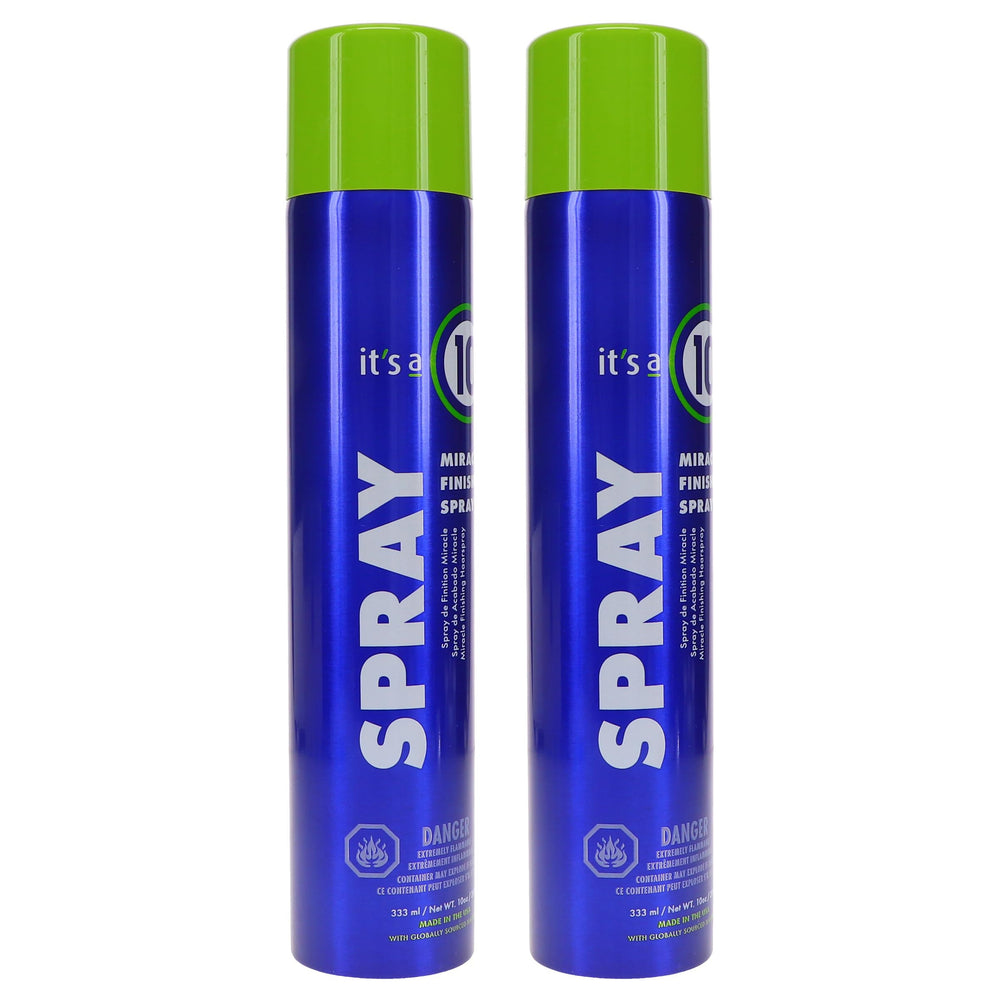 Its a 10 Miracle Finishing Spray quick-dry formula speeds styling.
