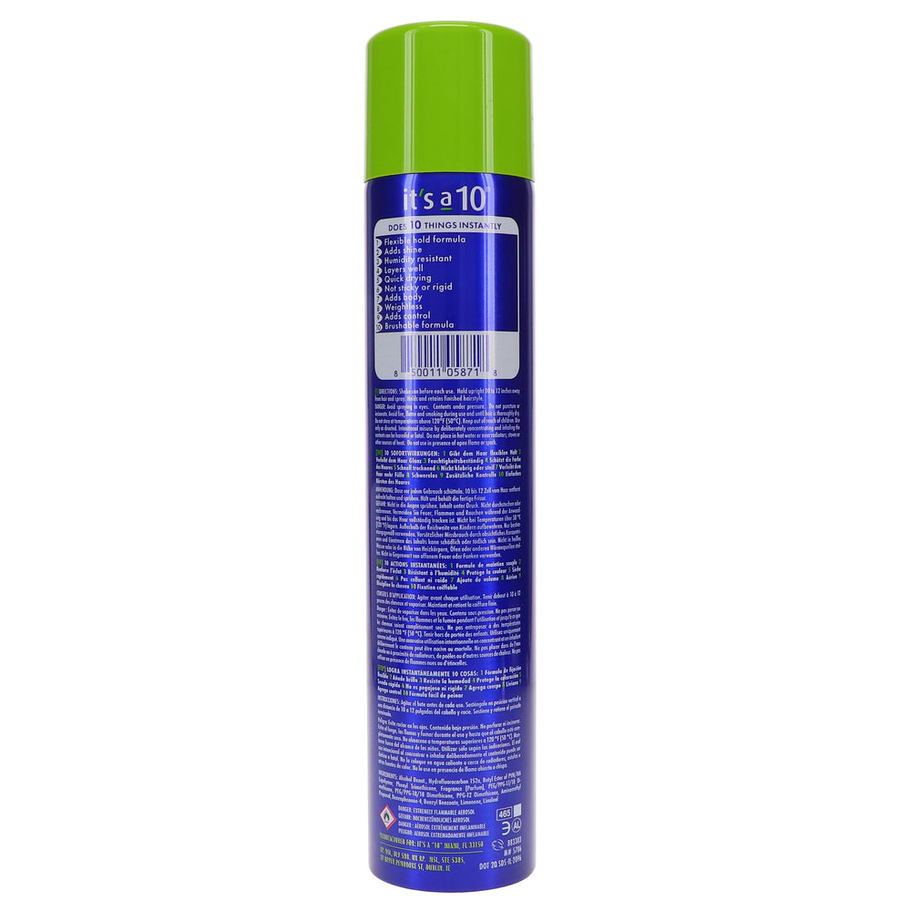 Its a 10 Miracle Finishing Spray provides flexible hold for adaptable styles.