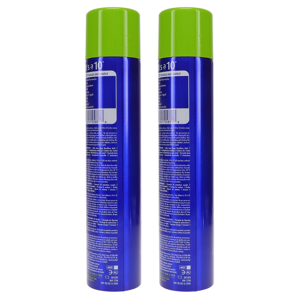 Its a 10 Miracle Finishing Spray bottle shows humidity resistance for frizz control.