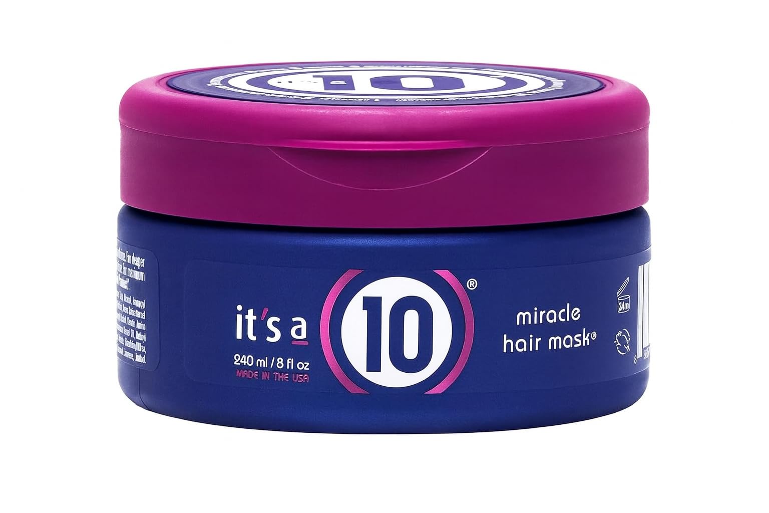 It's A 10 Miracle Hair Mask 8oz bottle promotes detangling and moisture.