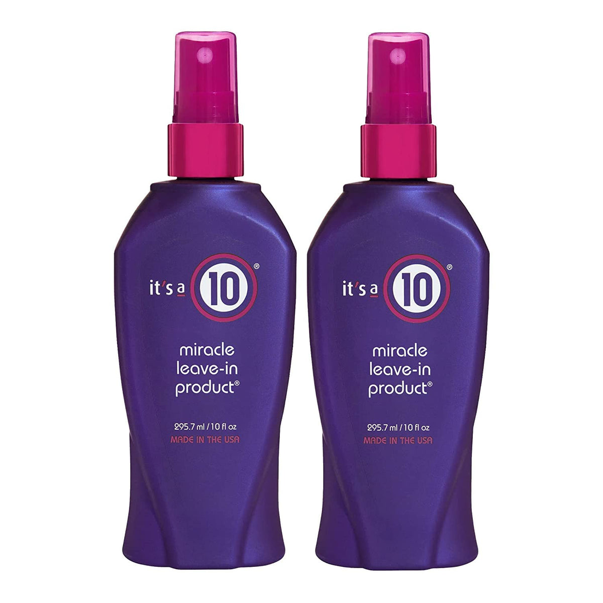 Its A 10 Miracle Leave-In 2-Pack bottle for frizz control and added shine.