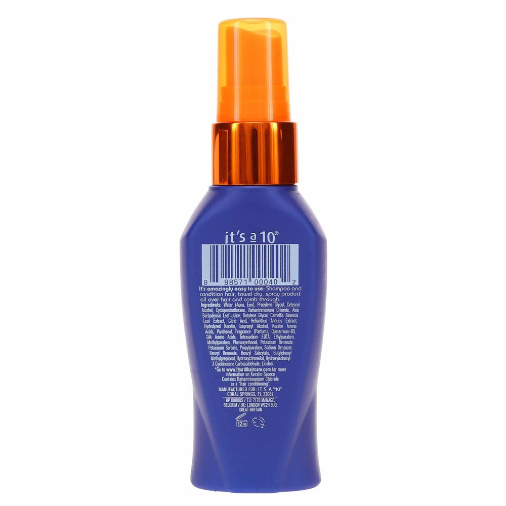 Its A 10 Miracle Leave-In Plus Keratin, aplicacion suave para cabello manejable y brillante.