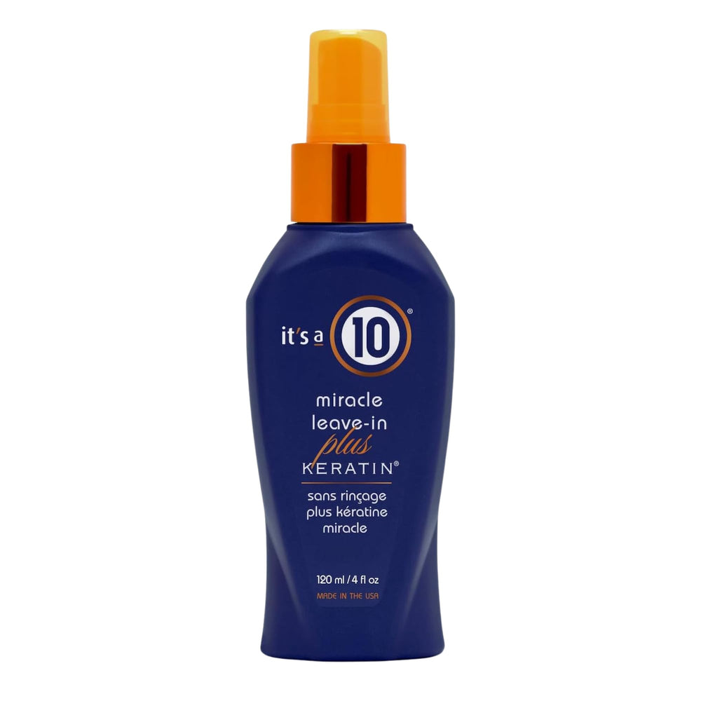 It's a 10 Miracle Leave-In Keratin spray bottle for smoother, frizz-controlled hair