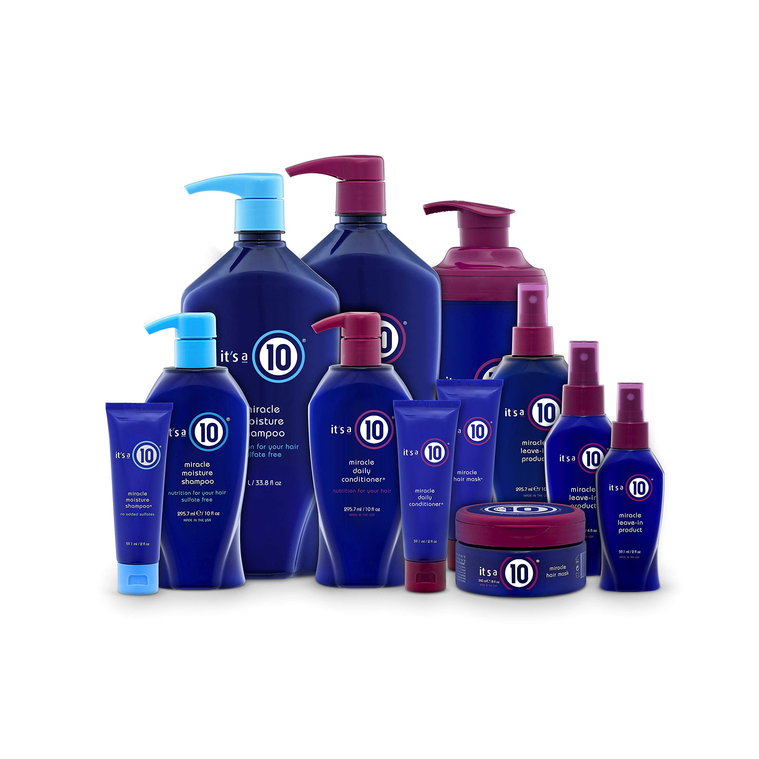 It's A 10 Miracle Moisture Duo on bathroom counter conveying convenient at-home care.