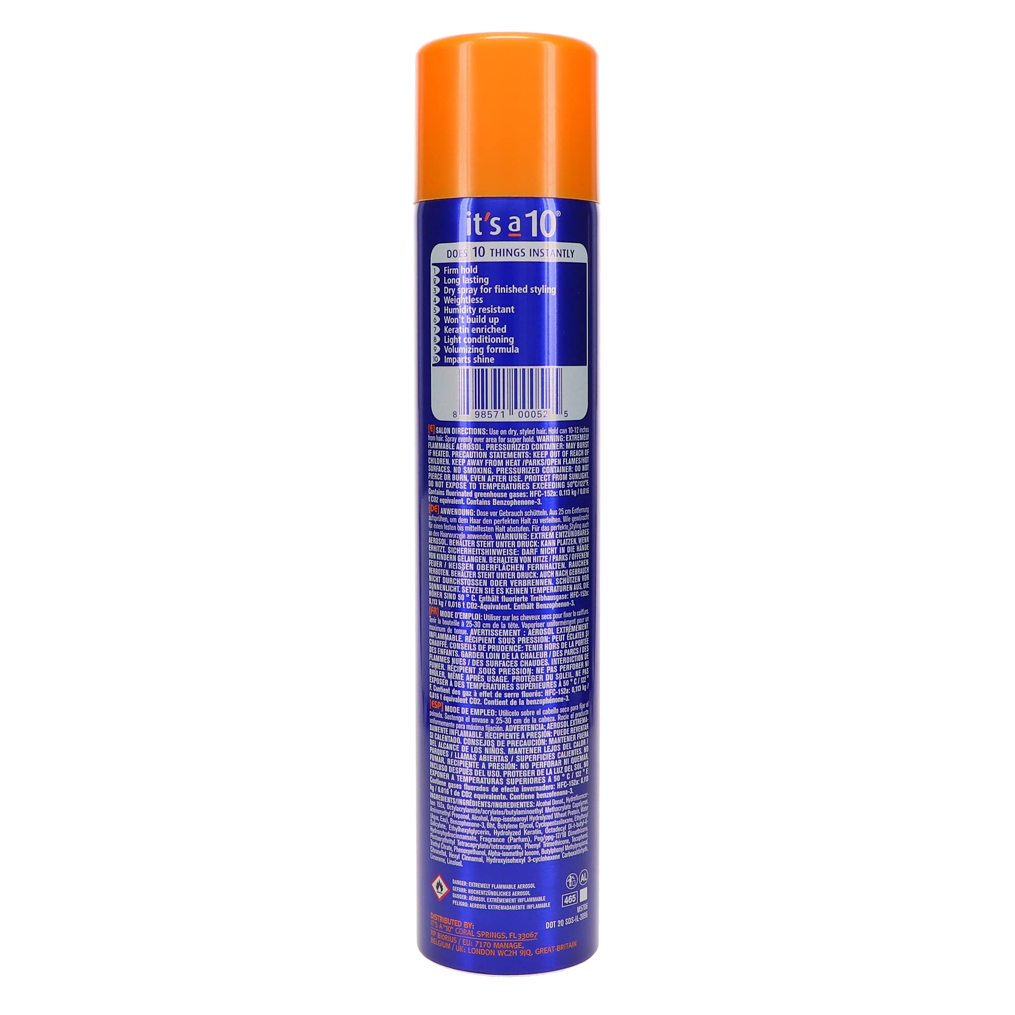 Its A 10 Miracle Super Hold keratin finish look showcases polished style