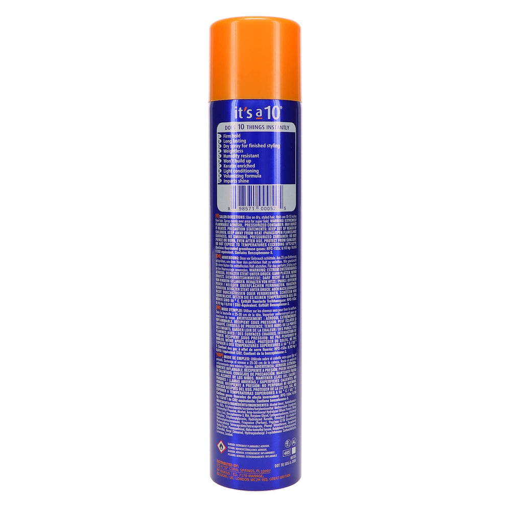 Its A 10 Miracle Super Hold keratin finish look showcases polished style