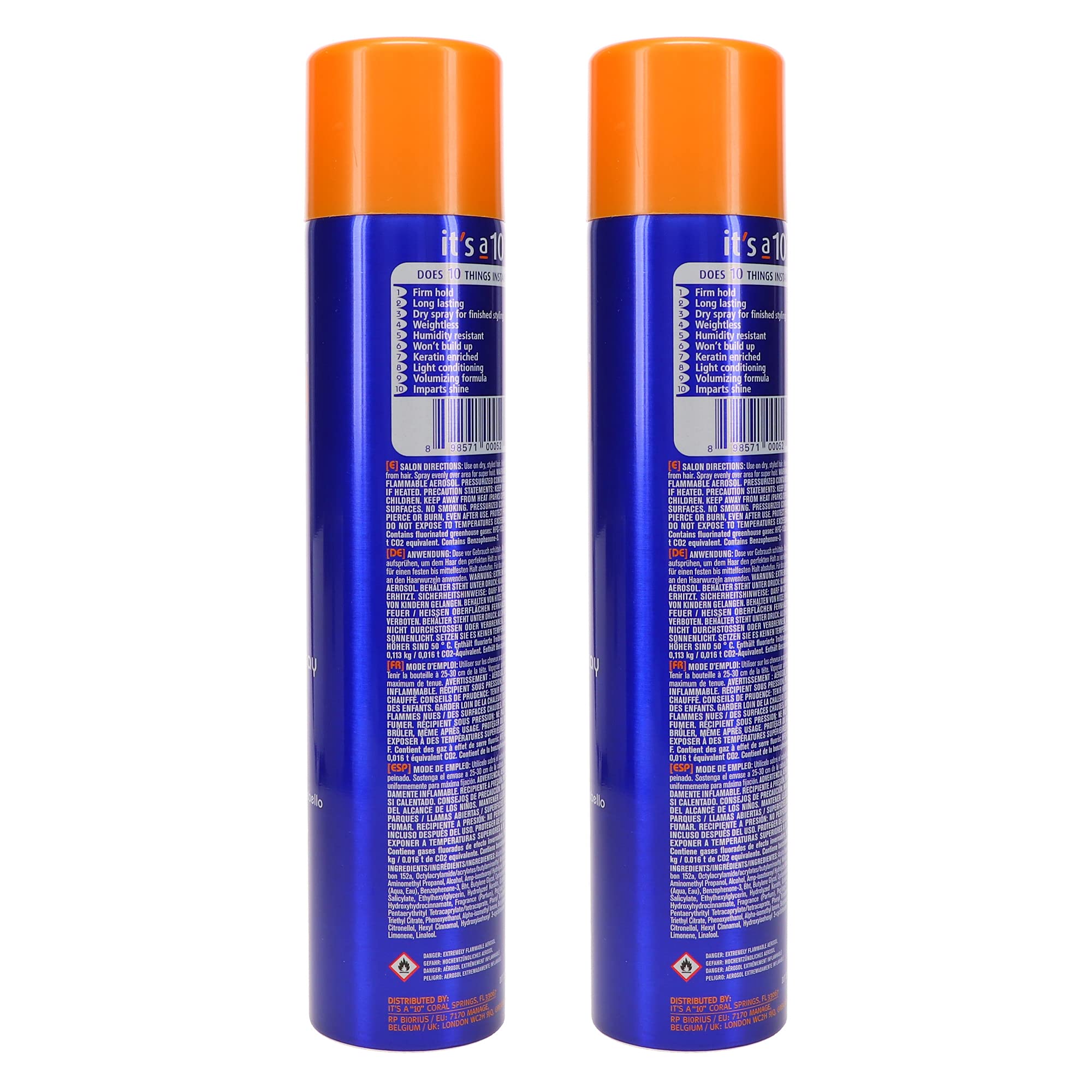 Its A 10 Miracle Super Hold keratin hair styling action shows secure finish