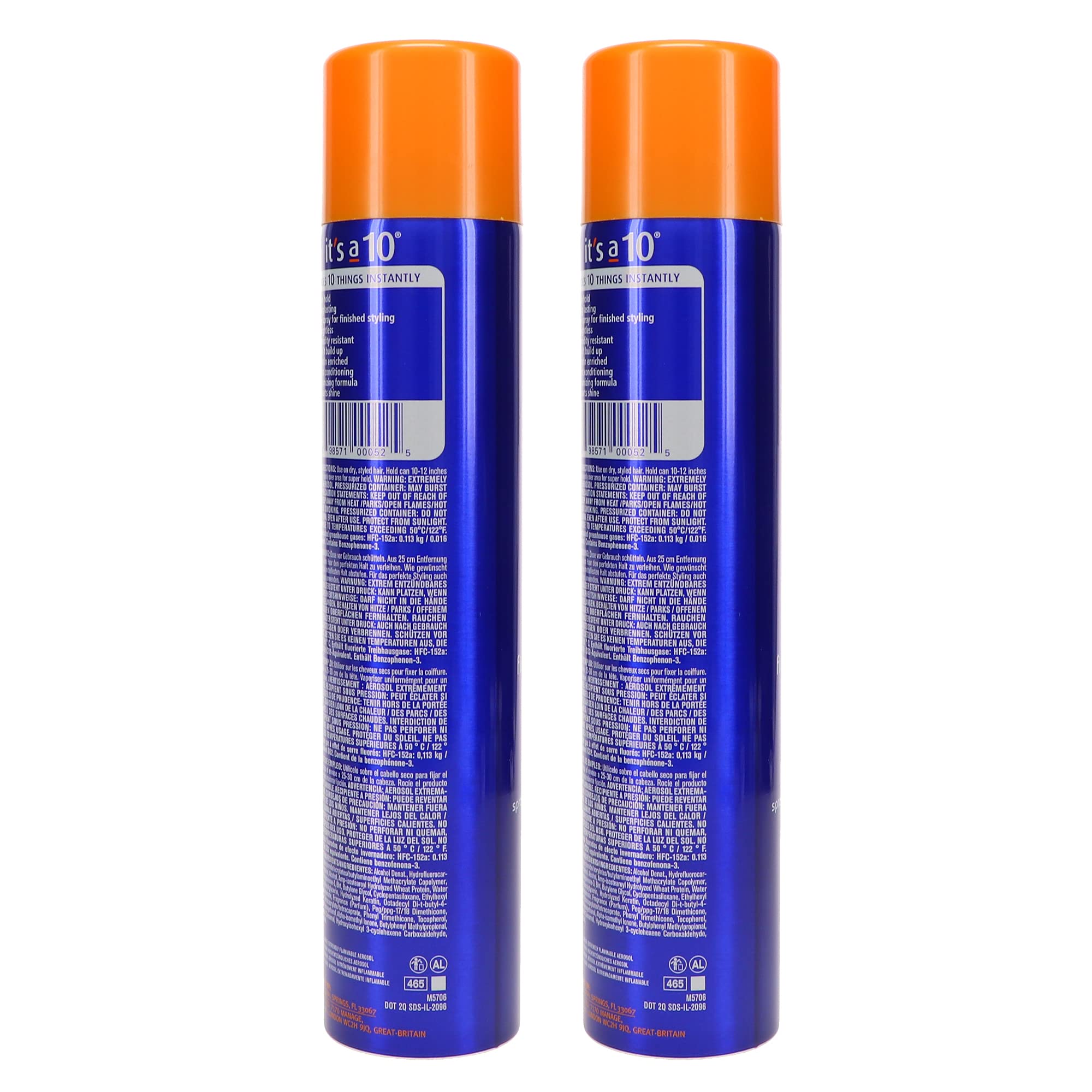 Its A 10 Miracle Super Hold keratin packaging display emphasizes value