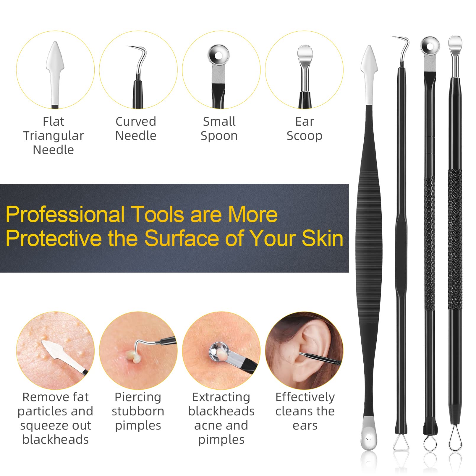 IUMAKEVP electroplated needle tool enables precise acne extraction