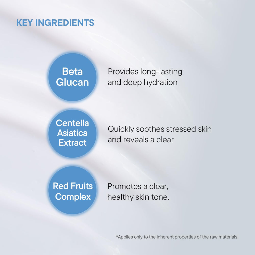 Aplicación diaria con IUNIK Beta-Glucan, sensación suave y refrescante