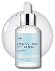 IUNIK Beta-Glucan Power Deep Moisture Serum bottle close-up highlighting hydration potential