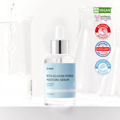 IUNIK serum being applied to skin with quick absorption
