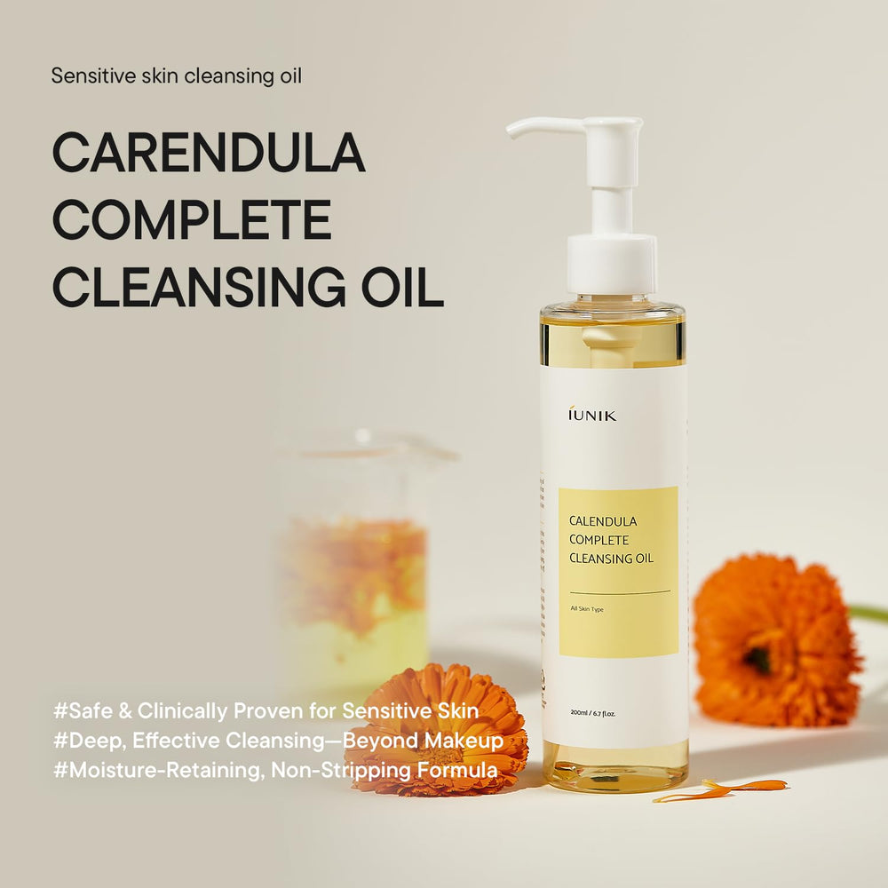 IUNIK Calendula y Jojoba: textura micelar para limpieza suave y calmante