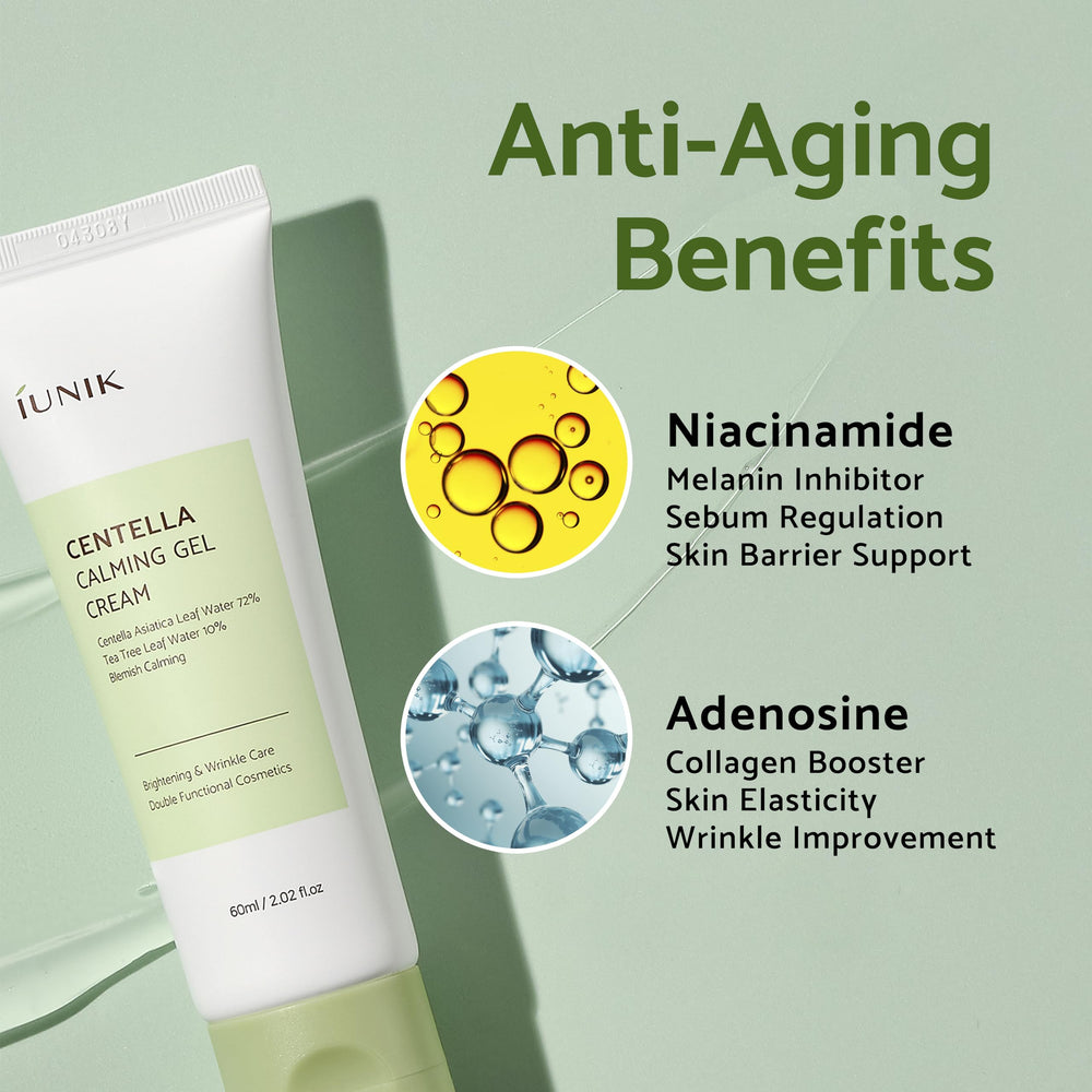 Vegan, fragrance-free formula of IUNIK Centella 70% Calming Gel Cream.