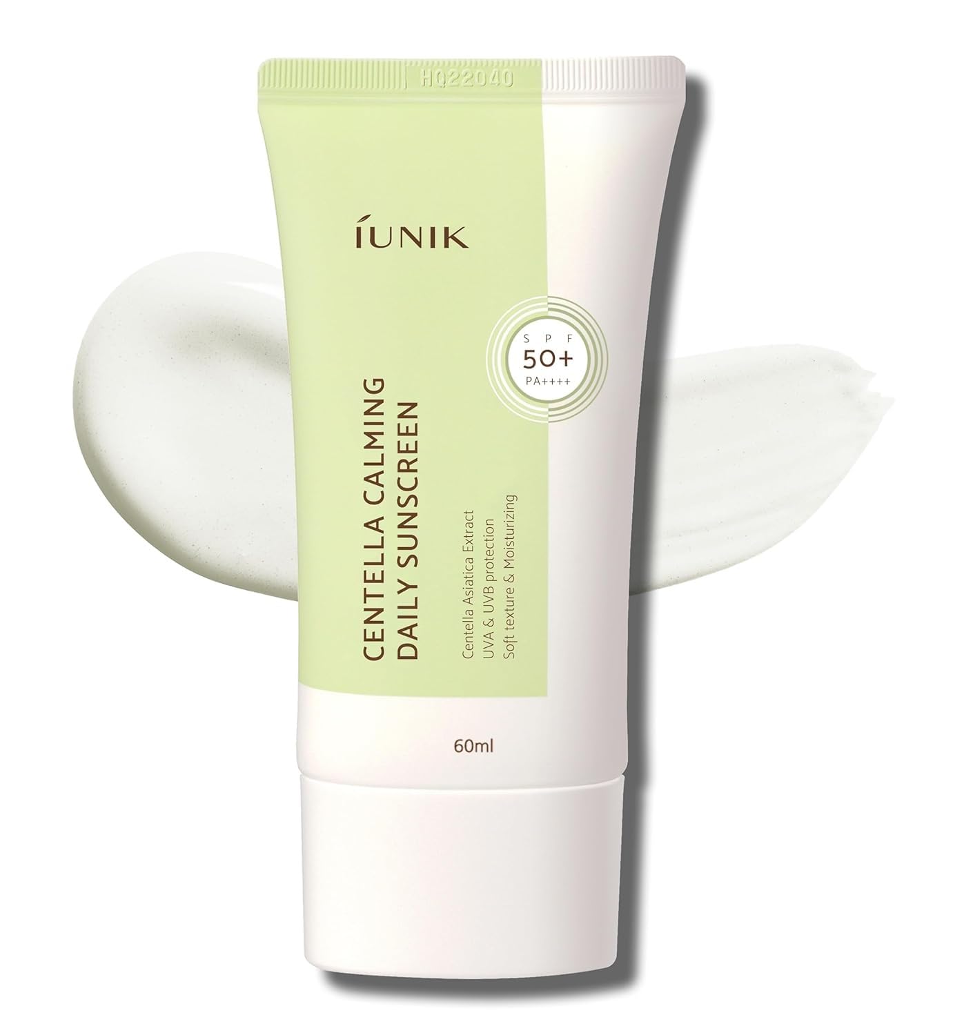 IUNIK protector solar Centella Calming diario SPF50+, acabado mate y piel suave.