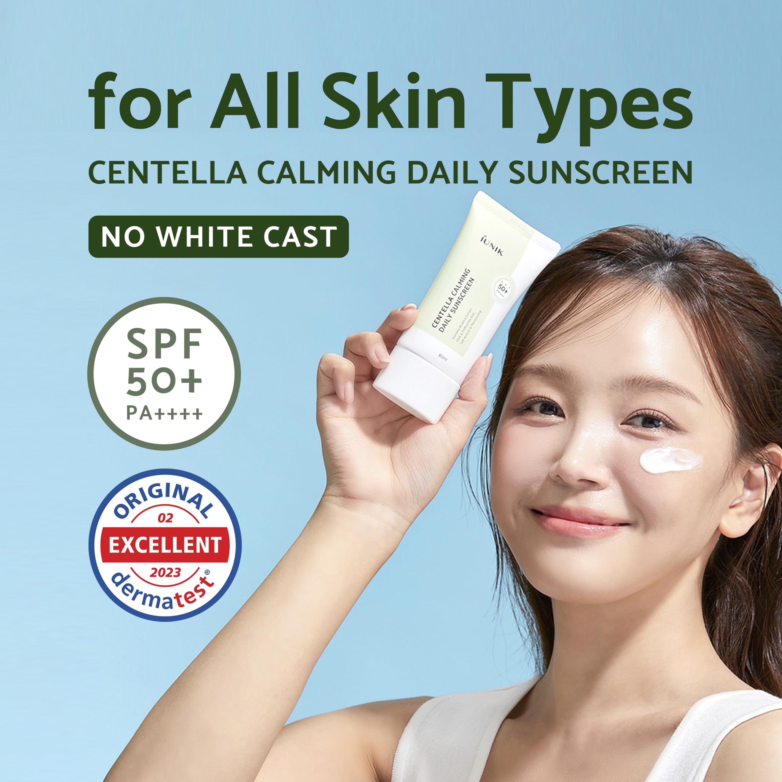 Textura gel suave de IUNIK Centella Calming para uso diario y absorción rápida.