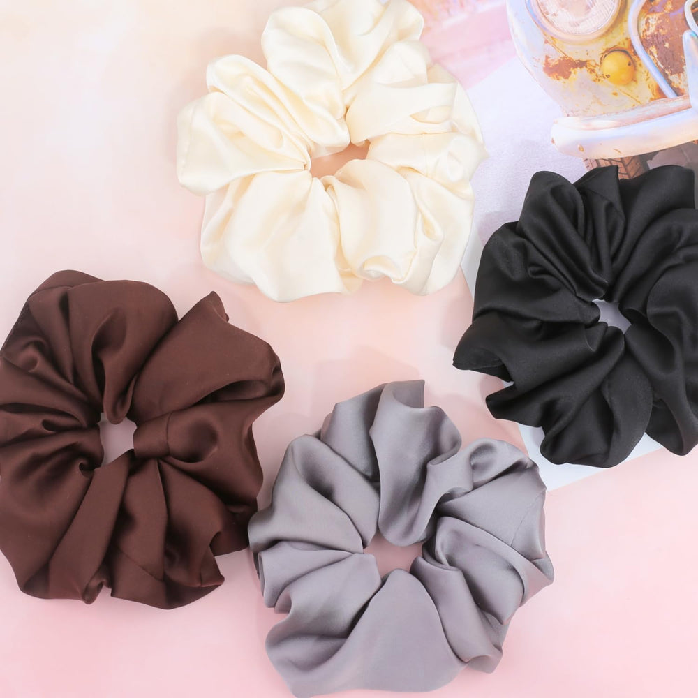 IVARYSS 6-inch diameter scrunchie supports wrapping hair two times comfortably.