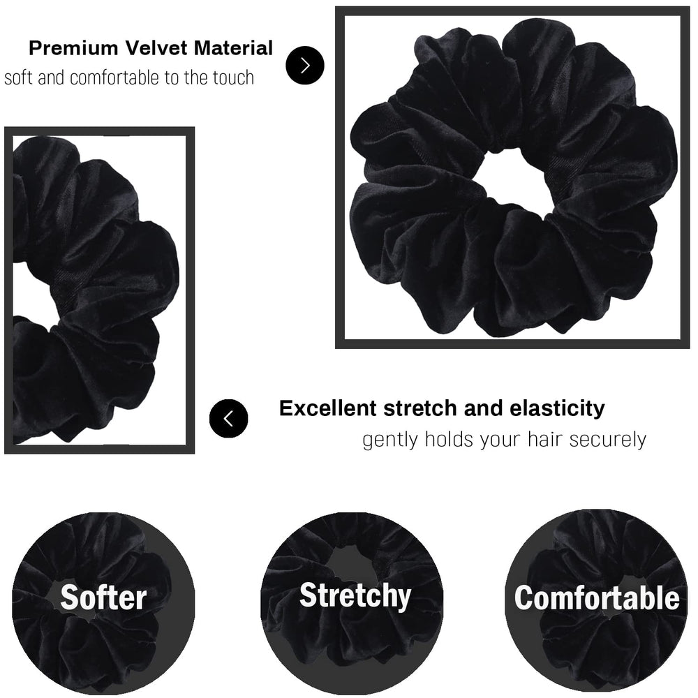 IVARYSS coletero de terciopelo negro XL, resistente para recogidos rápidos.