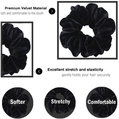 IVARYSS coletero de terciopelo negro XL, resistente para recogidos rápidos.