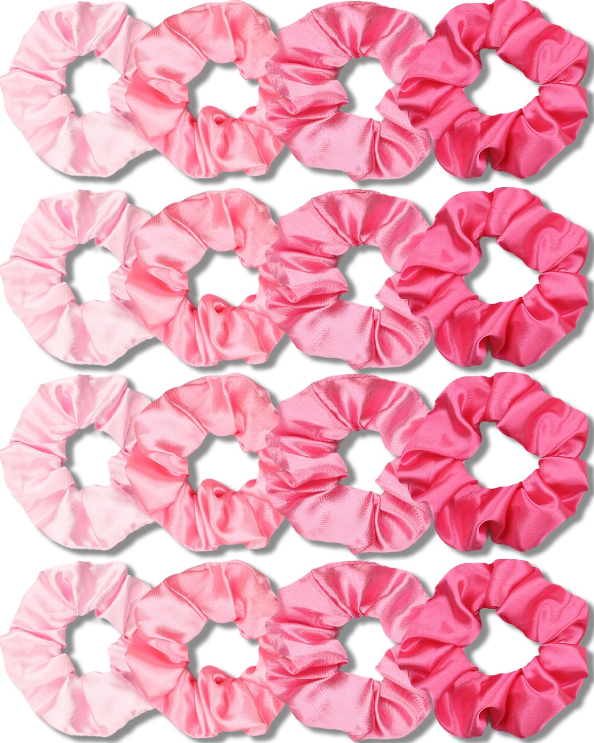 IVARYSS coleteros satinados en tonos rosados, conjunto de 16 para uso diario y estilo.