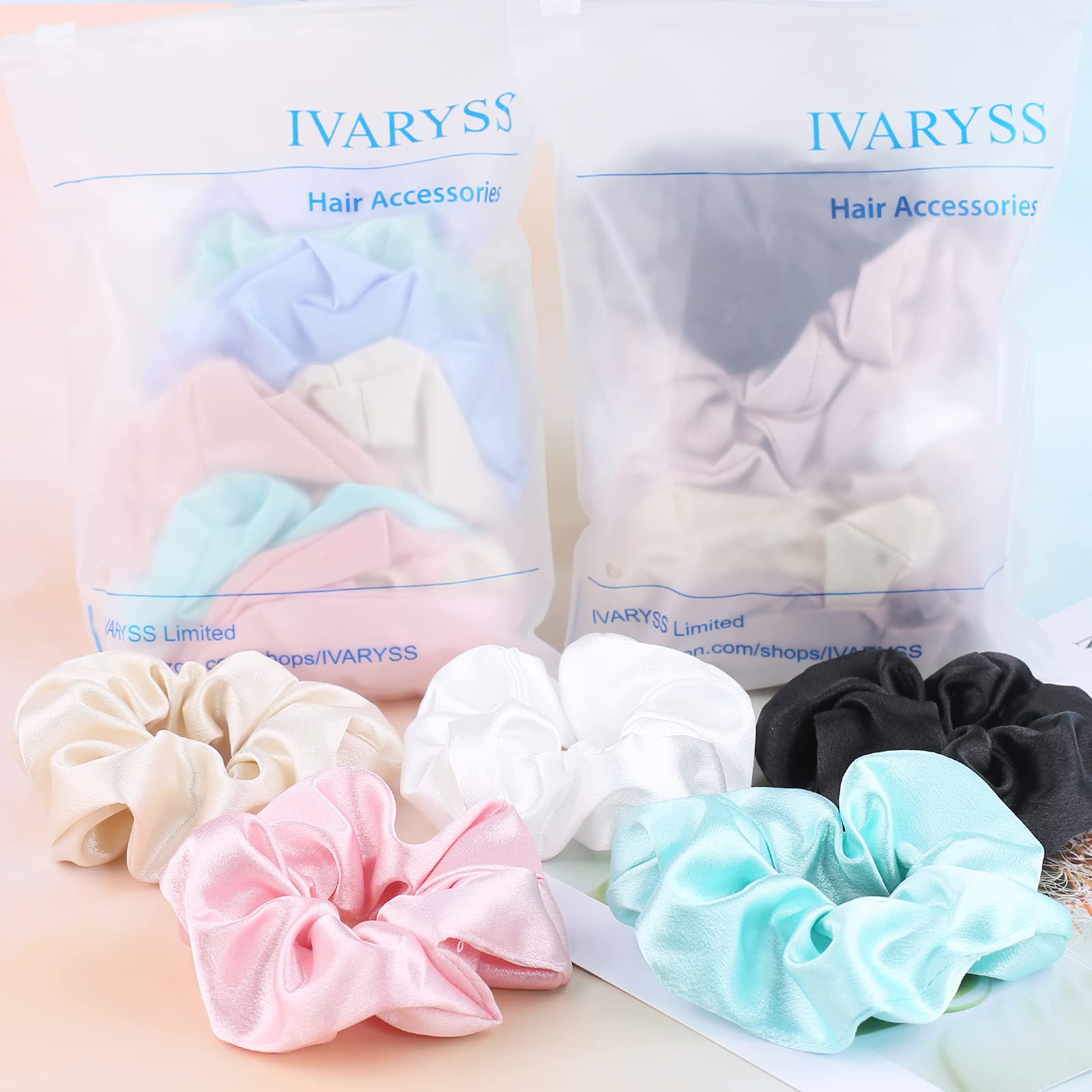 IVARYSS scrunchies seda suave, regalo práctico para amigas.