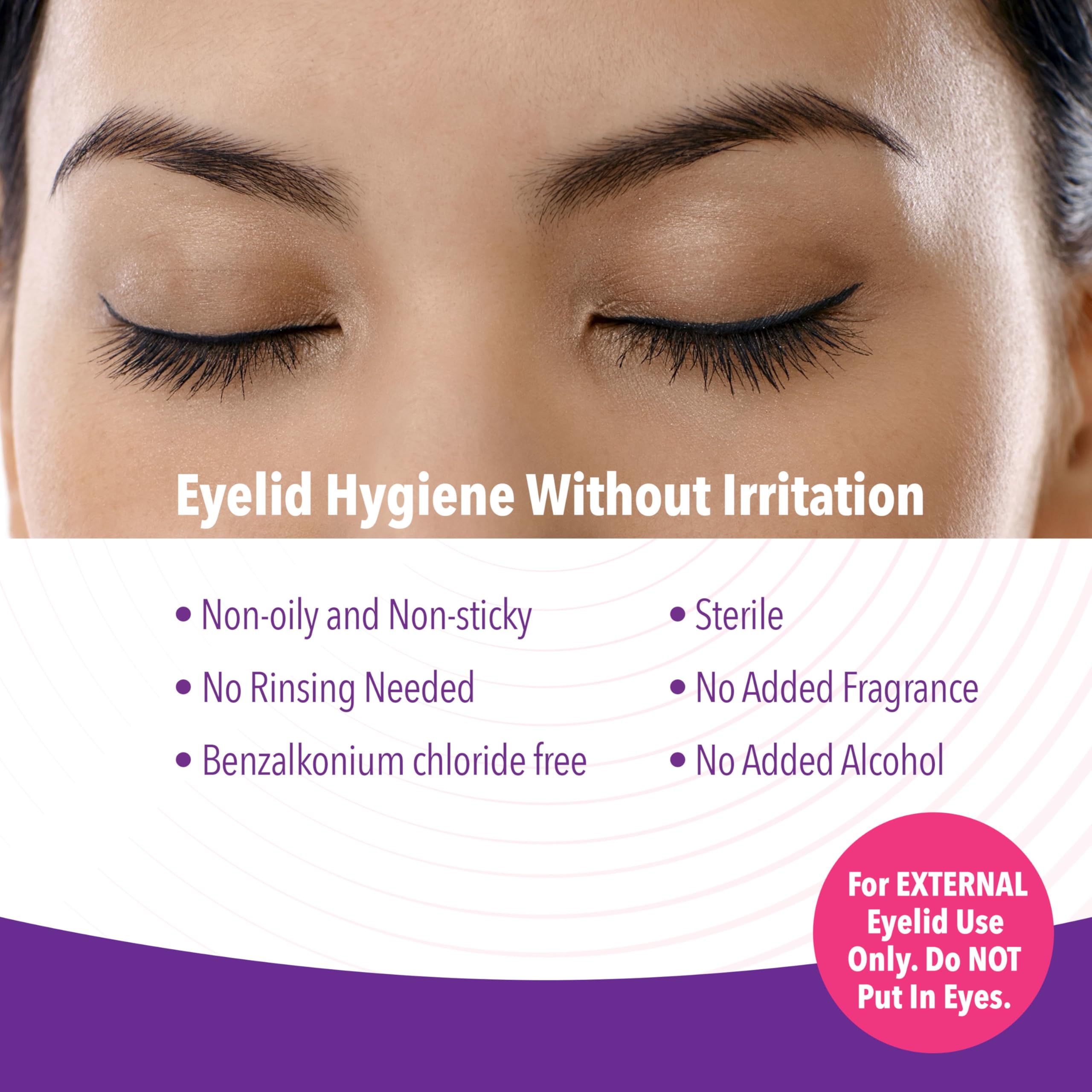 iVIZIA Micellar Eyelid Cleanser with cotton pad for gentle cleansing