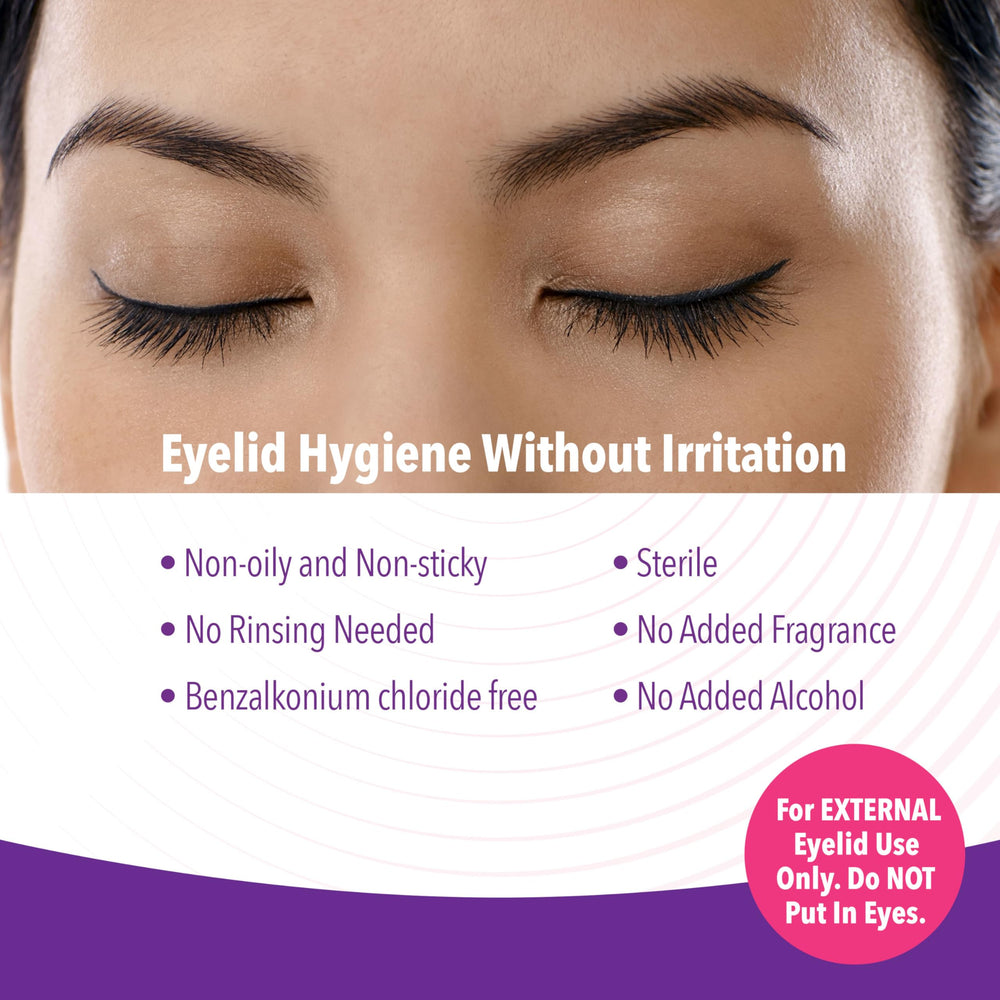 iVIZIA Micellar Eyelid Cleanser with cotton pad for gentle cleansing