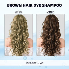 Ivnil brown hair dye shampoo foam application on hair
