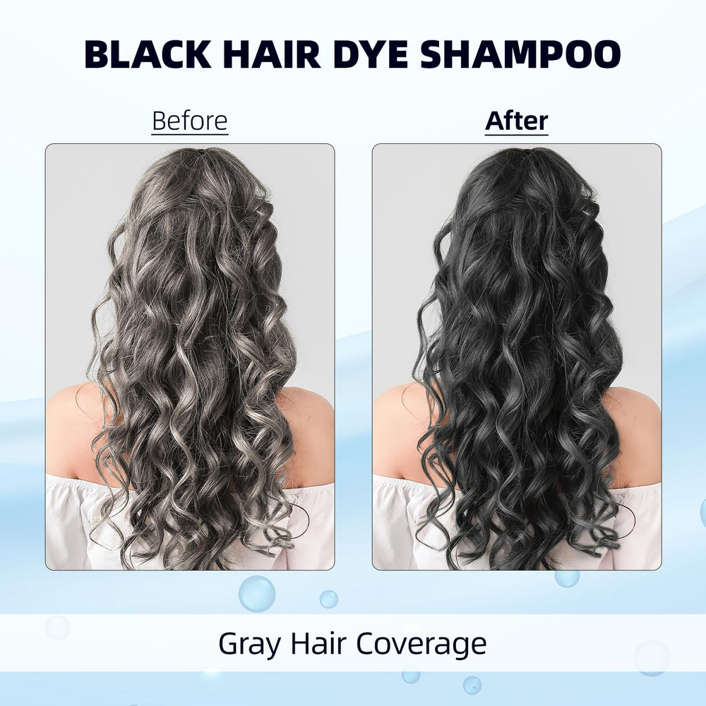 Ivnil shampoo-pintura-cabello-negro-dorso: tono uniforme y brillo natural.