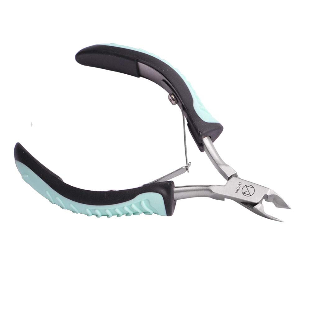 Close-up view of IVON blade showing sharp edge and alignment