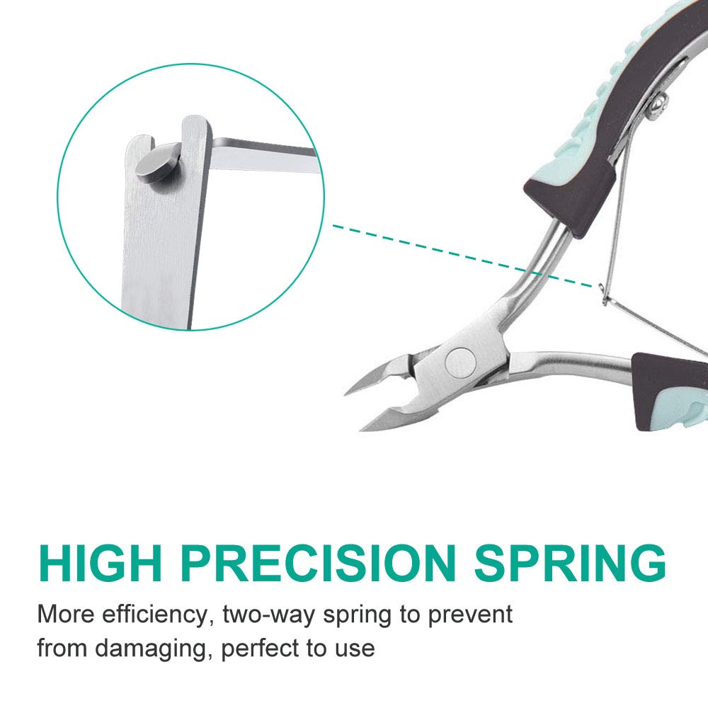 Close-up of IVON precision nipper reaching tiny cuticles with accuracy
