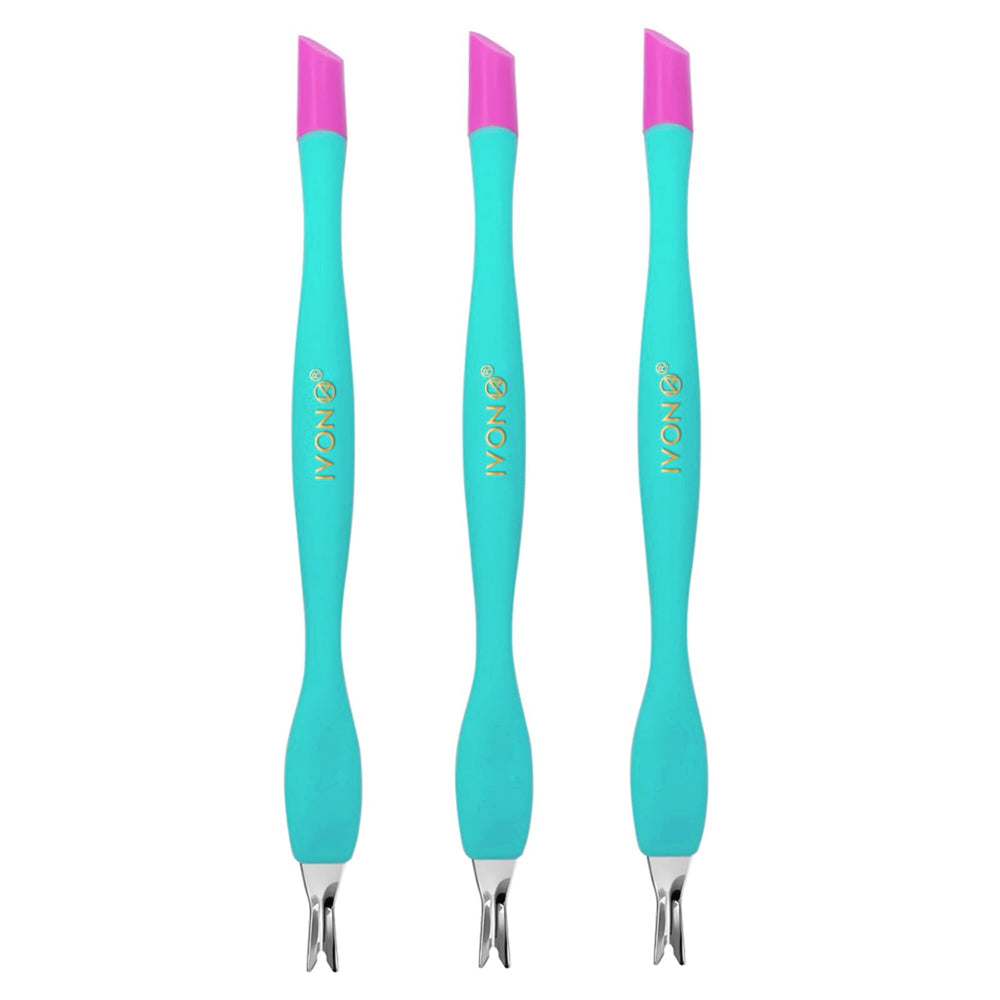 IVON cuticle trimmer with rubber tip close-up for gentle nail bed care