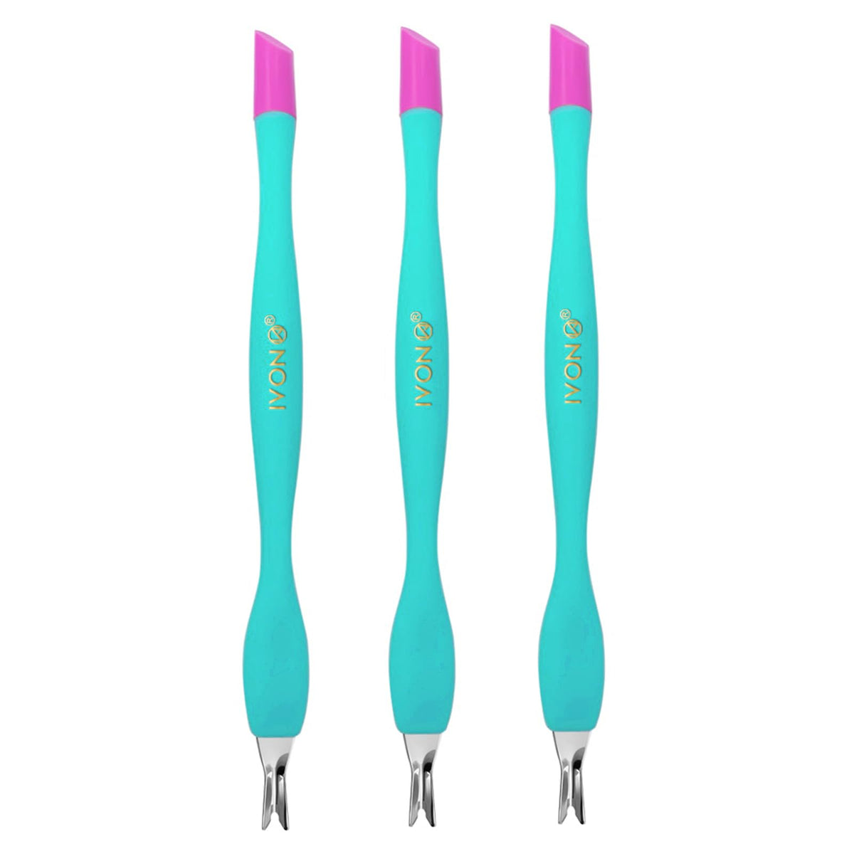IVON cuticle trimmer with rubber tip close-up for gentle nail bed care