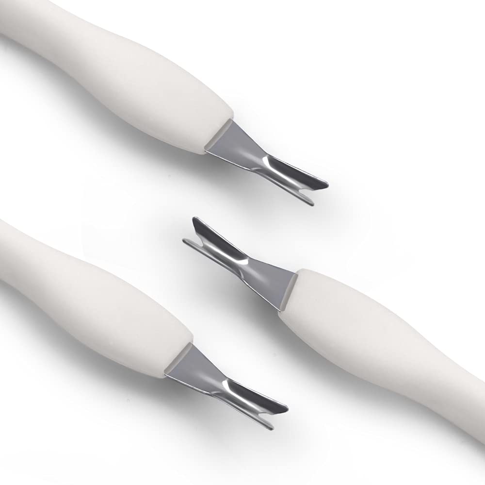 IVON cuticle trimmer with sharp fork for easy hangnail removal.