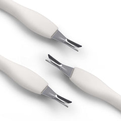 IVON cuticle trimmer with sharp fork for easy hangnail removal.
