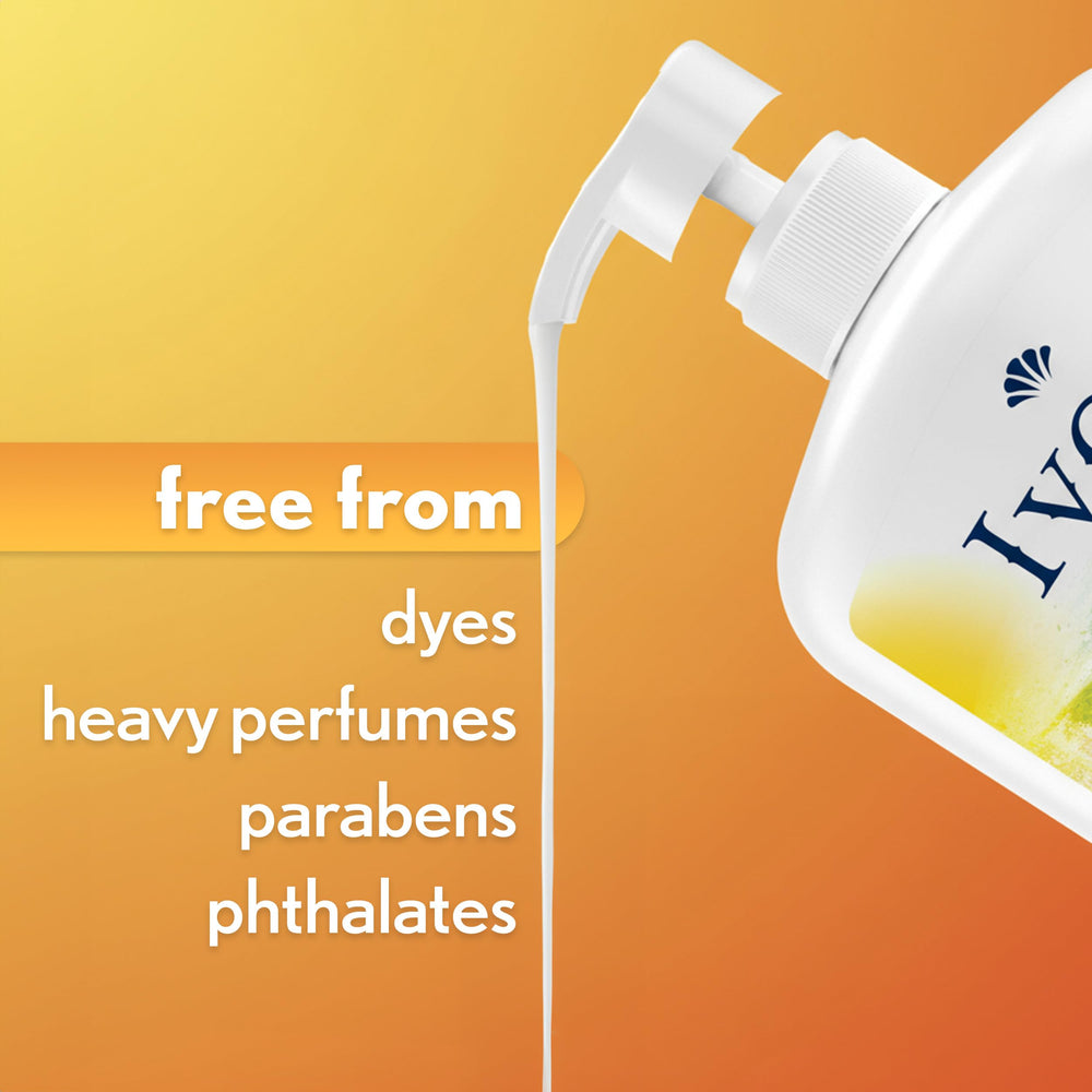 Ivory Body Wash 35oz bottle-side view emphasizes value and generous wash.