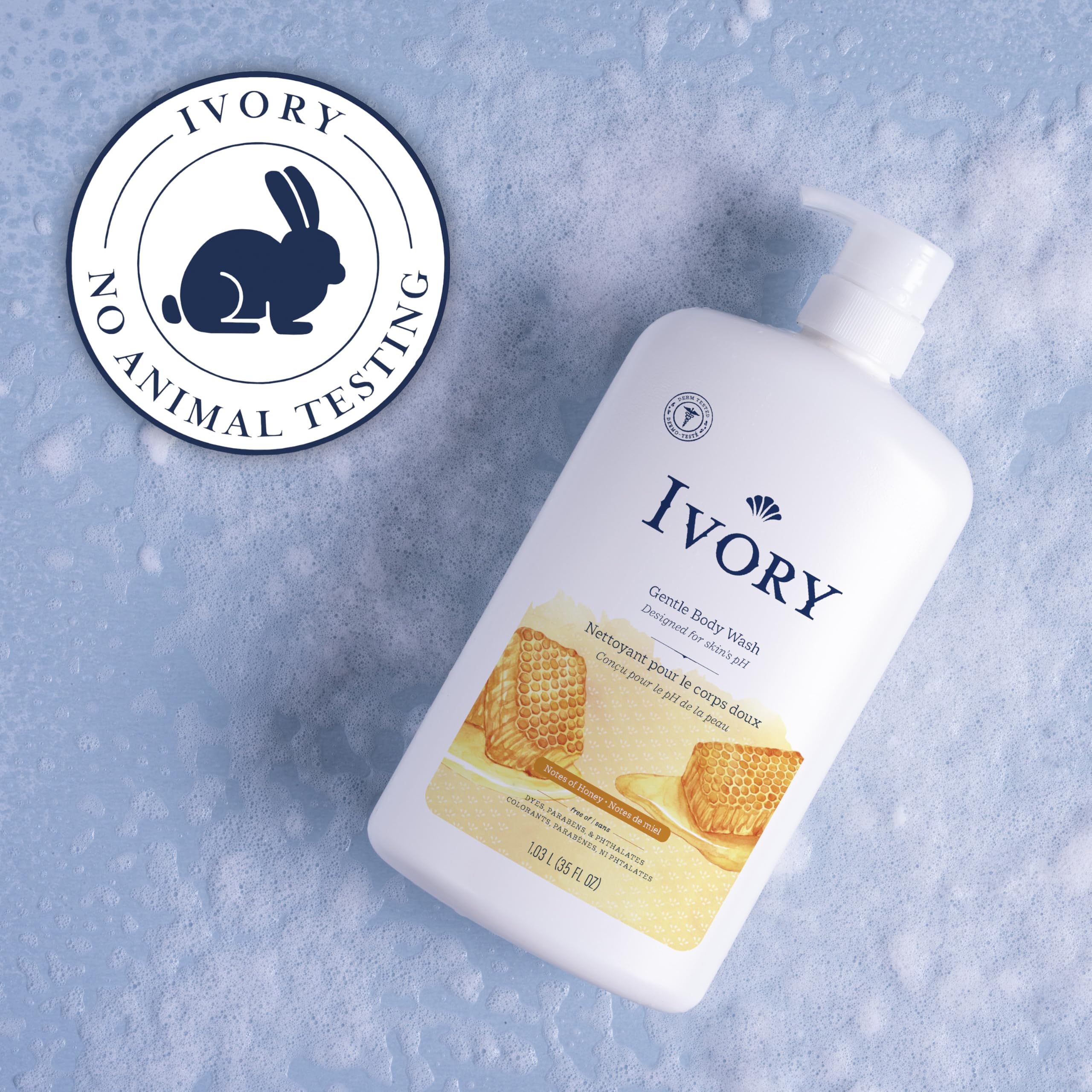 Ivory plant-based cleansers help remove dirt while protecting moisture.