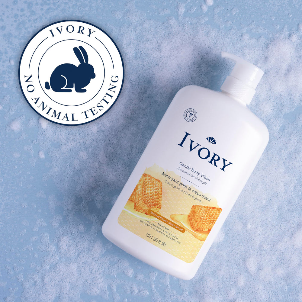 Ivory plant-based cleansers help remove dirt while protecting moisture.