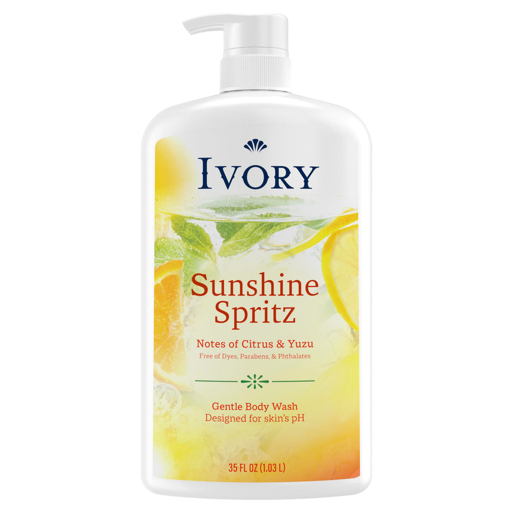 Ivory Body Wash sunshine-scent bathroom-scene evokes refreshing daily rituals.