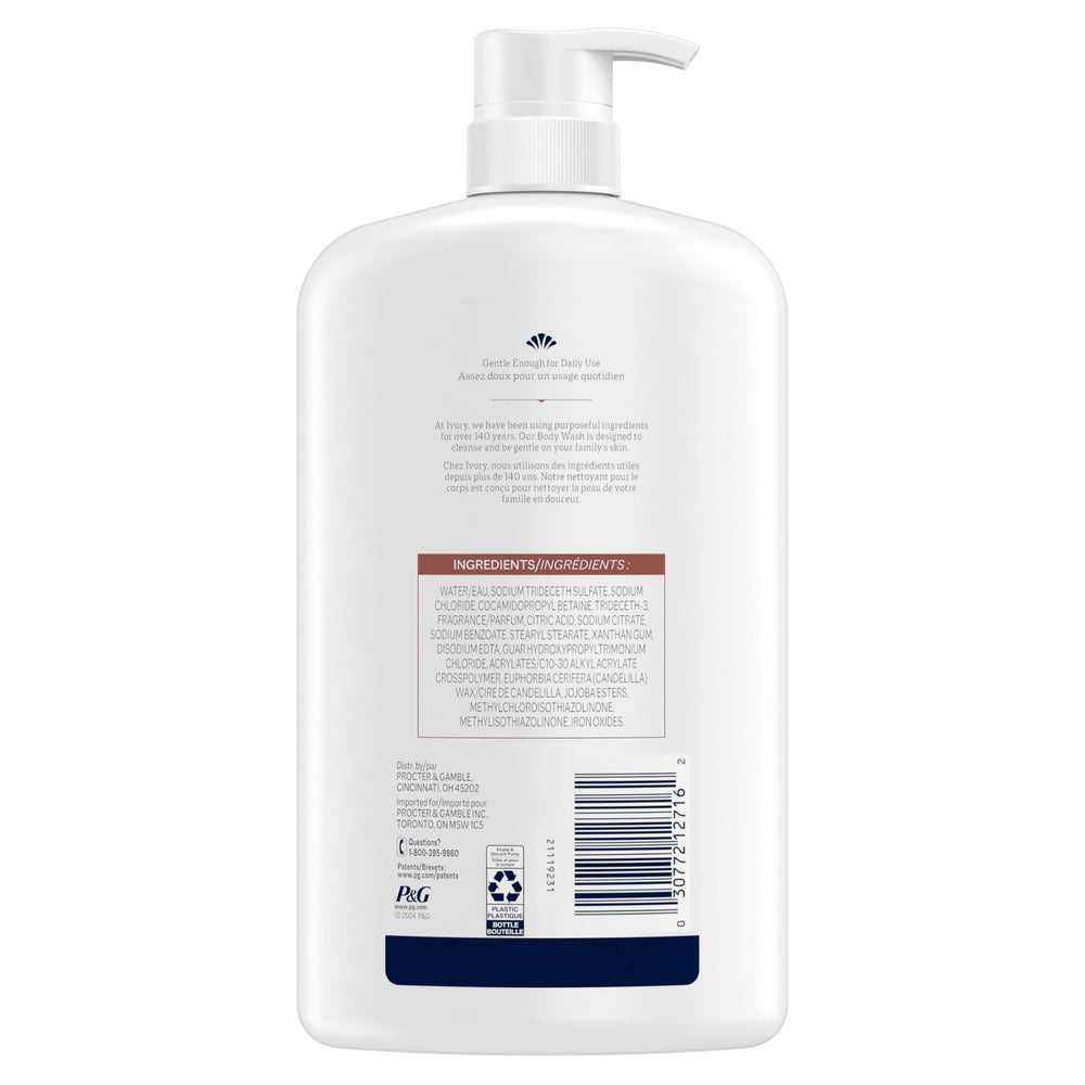 Ivory botella de 1 litro, gel exfoliante versátil