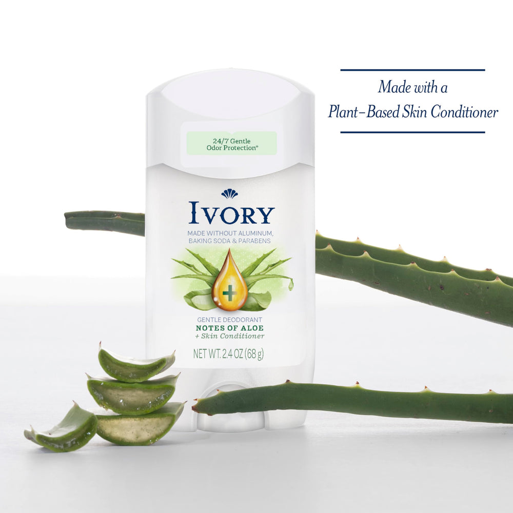 Ivory dermatologist-tested badge on box conveys trusted care.