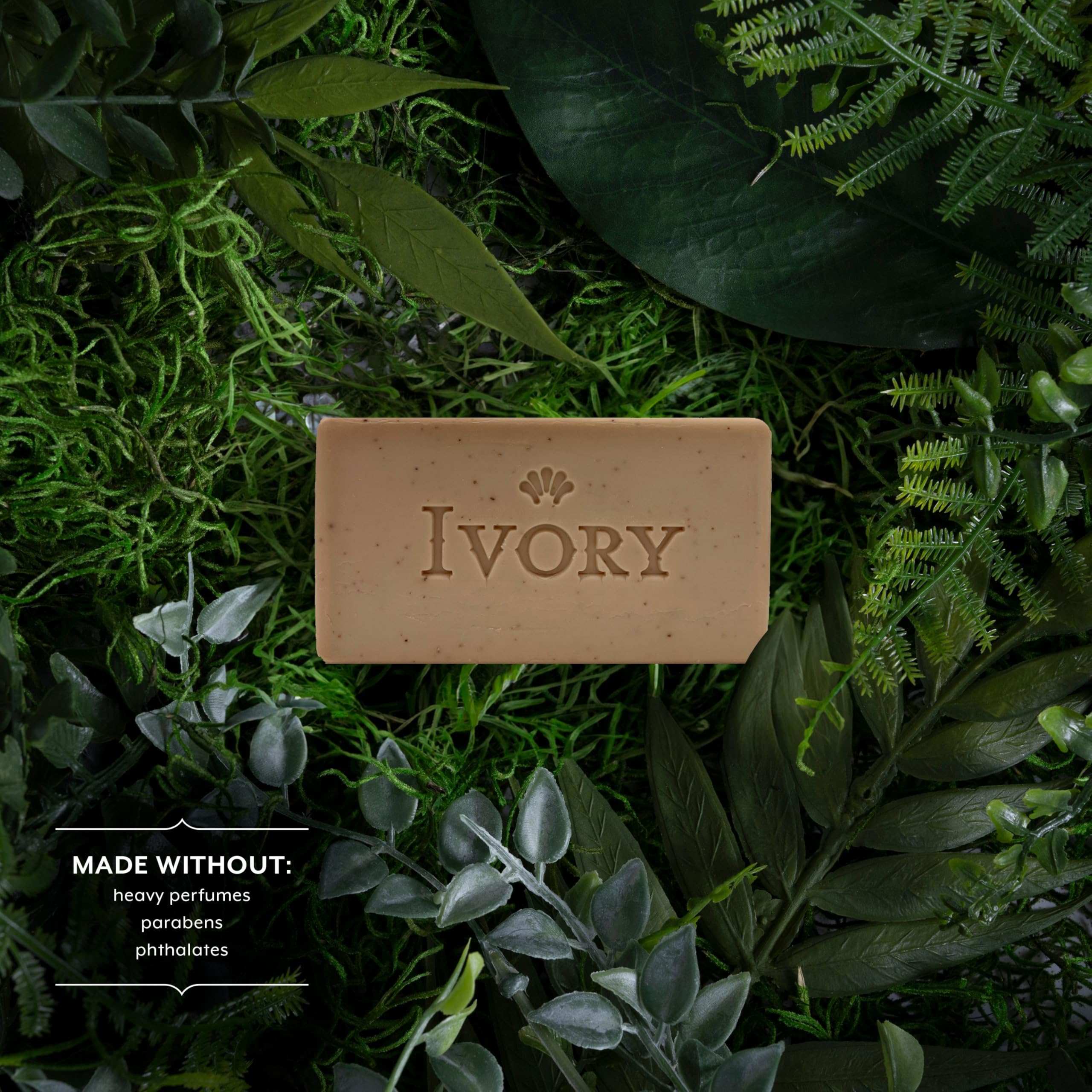 Ivory Exfoliating Bar creates a creamy lather for cleansing.