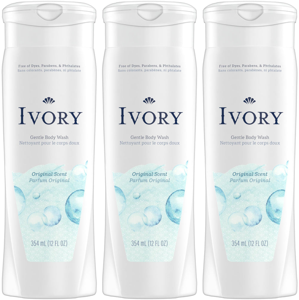 Ivory gel de ducha Original con empaque de tres botellas para uso familiar