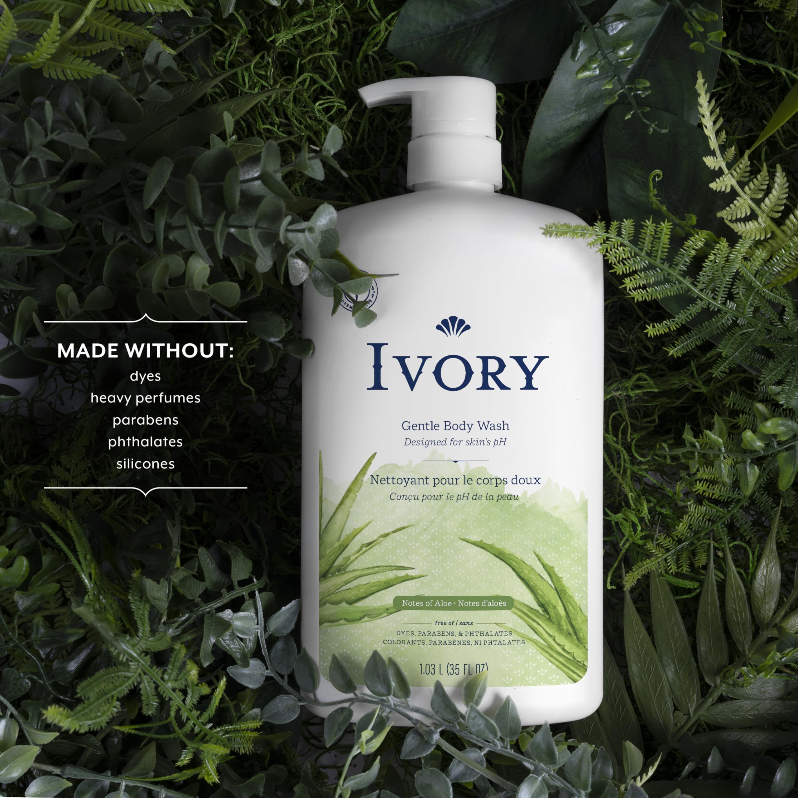 Ivory Gentle Body Wash lather shows a soft daily cleanse for sensitive skin.