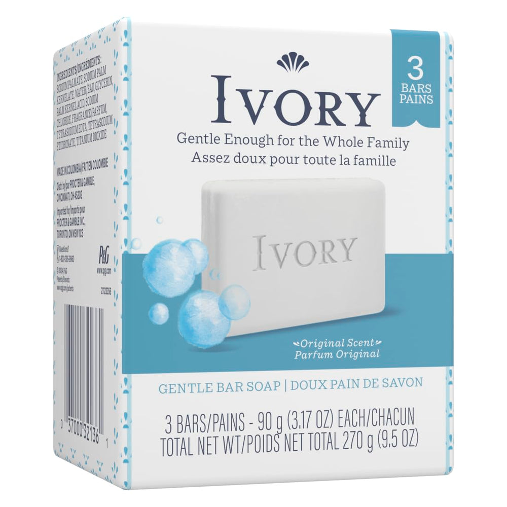 Ivory Soap Barra 88 g en empaque individual para manejo fácil